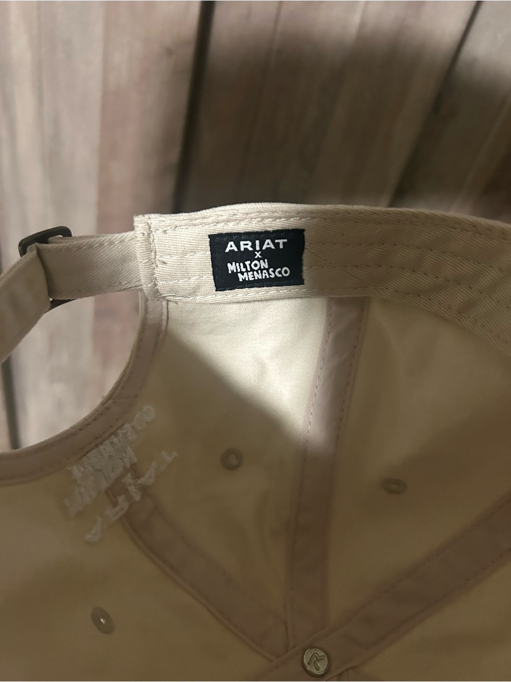 Ariat Giddy Up Embroidered Baseball Cap - Cream - Picture 4 of 4